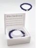 Blue Sandstone Blessing Bead Bracelets with Gift Box 